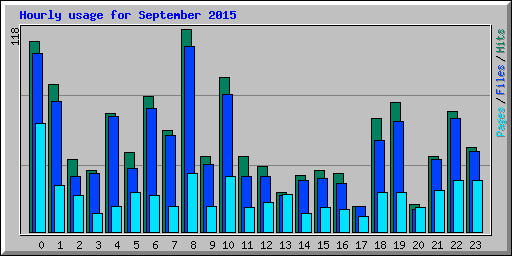 Hourly usage for September 2015