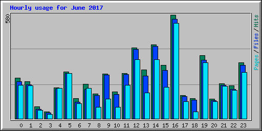 Hourly usage for June 2017