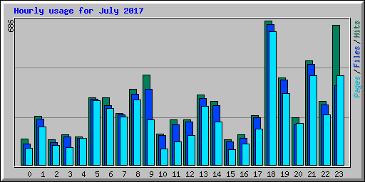 Hourly usage for July 2017