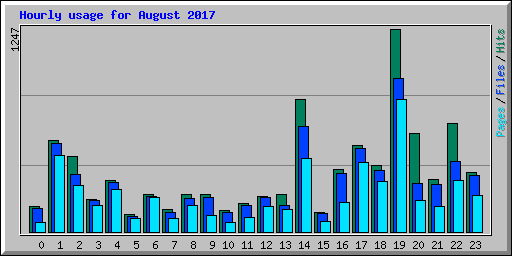 Hourly usage for August 2017