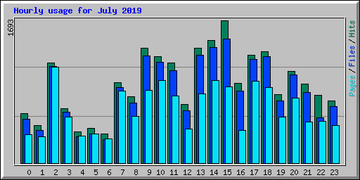 Hourly usage for July 2019