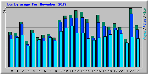 Hourly usage for November 2019