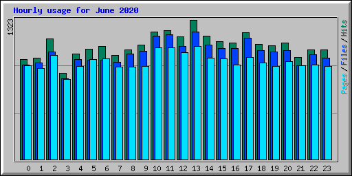 Hourly usage for June 2020