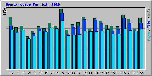 Hourly usage for July 2020