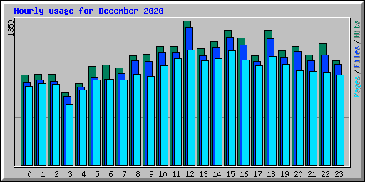 Hourly usage for December 2020