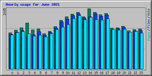 Hourly usage for June 2021