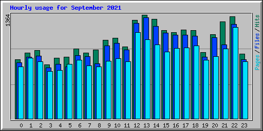 Hourly usage for September 2021