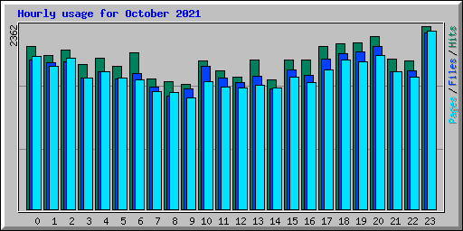Hourly usage for October 2021