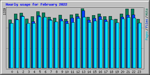 Hourly usage for February 2022