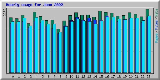 Hourly usage for June 2022